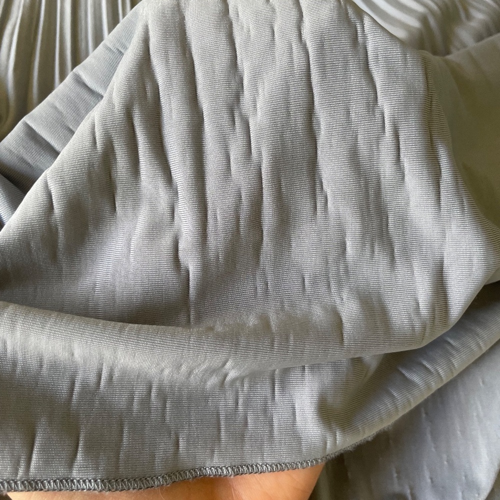 Metro Wear Silver-Gray Pleated Maxi Skirt - Picture 15 of 16